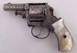 Engraved British bulldog Revolver With Pearl Grips In .44 Caliber - 1 of 9