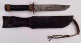 U.S.M.C. K-Bar Knife with Sheath, Red Spacer And Braided Decoration - 2 of 8