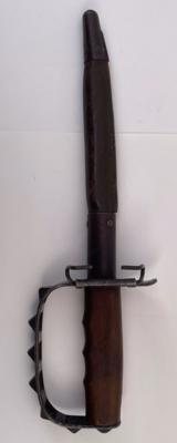 1917 Trench/Knuckle Knife With Scabbard - 2 of 12