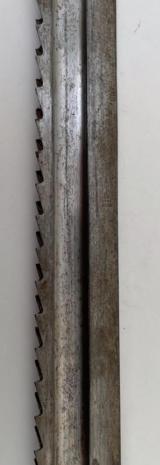 Model 1878 Swiss Vetterli Pioneer Saw back Bayonet And Scabbard - 6 of 12