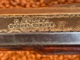Half Stock Rifle Marked " C Keller Evensville Indiana " - 3 of 11