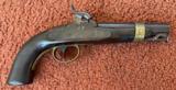ames boxlock percussion pistol model 1842 navy dated 1845