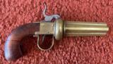 Swedish Pepperbox With Brass Frame And Barrel - 1 of 8