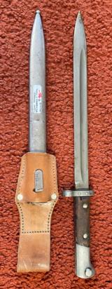 Czech Mauser Bayonet With Scabbard And Frog