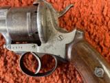 Model 1854 Lefaucheaux 12 MM Revolver Belgian Made - 4 of 14