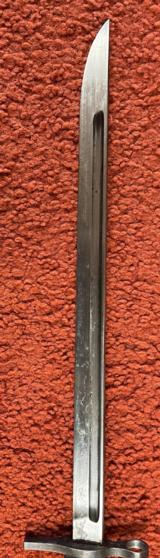 Japanese Arisaka Bayonet with scabbard and Leather Frog - 6 of 11