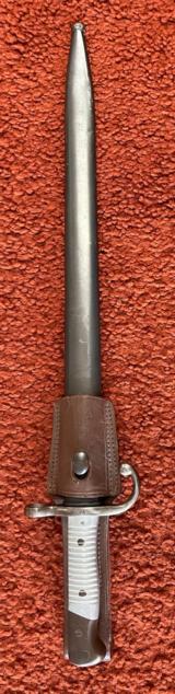 1891 Argentine Mauser Bayonet With Scabbard And Leather Frog - 1 of 14