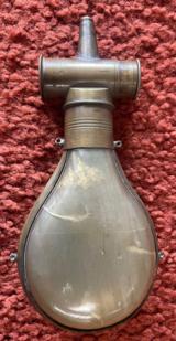 Antique Horn And Brass Powder Flask - 2 of 8