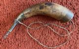 Antique Rawhide Covered Powder Horn From The Jim Dresslar Collection - 1 of 6