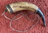 Antique Rawhide Covered Powder Horn From The Jim Dresslar Collection - 2 of 6