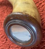 Wonderful Antique Powder Horn With Mirror In Base - 5 of 6