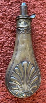 Antique Hawksley Shell Pattern Powder Flask - 2 of 7