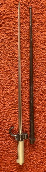 French Lebel Bayonet With Scabbard - 1 of 11