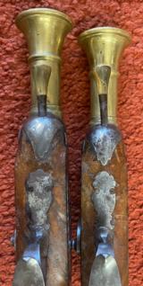 Pair Of European Brass Barrel Blunderbuss Coach Pistols - 4 of 6