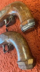 Pair Of European Brass Barrel Blunderbuss Coach Pistols - 6 of 6