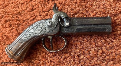 Very High Condition LePage Over-Under Percussion Pistol