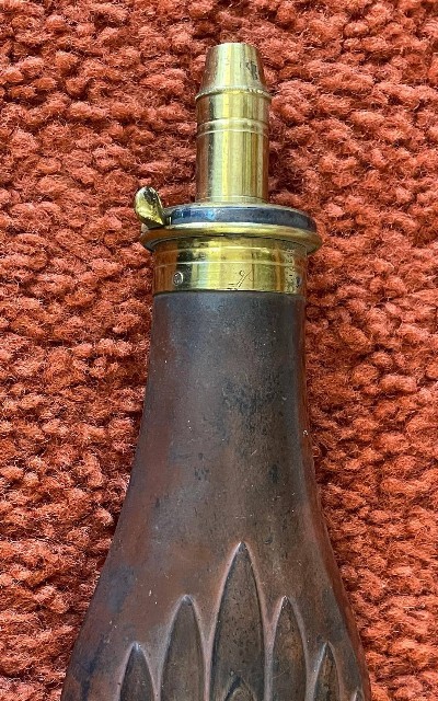 Antique Sykes Copper Powder Flask