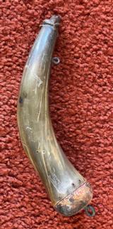 Antique Carved Powder Horn - 2 of 6