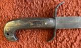 Antique Short Sword And Leather Scabbard - 6 of 10