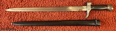 French Berthier Carbine Bayonet With Matching Serial # Scabbard