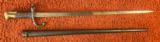 1874 French Gras or Chassepot Bayonet And Matching Scabbard - 2 of 10