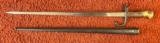 1874 French Gras or Chassepot Bayonet And Matching Scabbard - 1 of 10