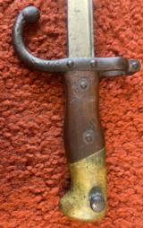 1874 French Gras or Chassepot Bayonet And Matching Scabbard - 5 of 10