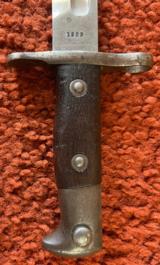 U.S. Krag Rifle Bayonet With Scabbard Dated 1899 - 5 of 9