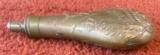 Large Antique Powder Flask Showing Indian hunting Buffalo - 5 of 7
