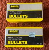 2 Boxes Of Speer 44 Caliber Bullets For Reloading total 200 Rounds - 1 of 2