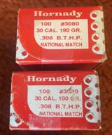 Hornady 30 caliber 190 grain national match bullets 200 count - 2 of 3