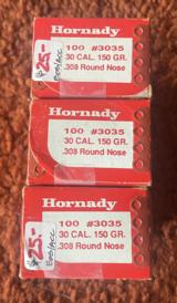 Hornady 30 cal. 150 grain
round nose bullets total count 300 - 2 of 2