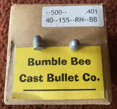 Box of 500 Bumble Bee Lead Bullets .401-40-155-RN-BB