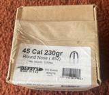 Full box of 500 .45 caliber 230 grain round nose bullets