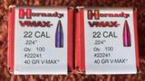 2 boxes Hornady 22 caliber 40 grain V-MAX bullets total 200 - 1 of 1