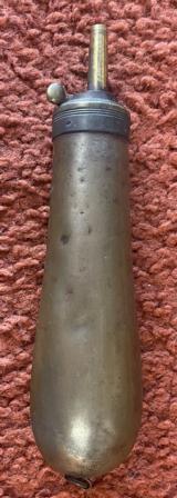 English Copper Bag Shaped Flask