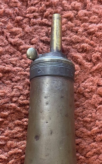 English Copper Bag Shaped Flask