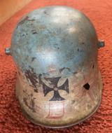 WW 1 German Painted Helmet - 1 of 5