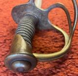 F, Potter 1840 Cavalry Saber with Damascus blade, etched scabbard and sharkskin grip. - 13 of 24