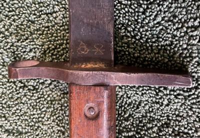 Late War Type 30 Japanese Bayonet With Scabbard And Frog - Image 6 of 11