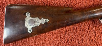 Van Wart Son & Co. English Percussion Double Barrel Shotgun With Solid Silver Mounts - Image 3 of 24