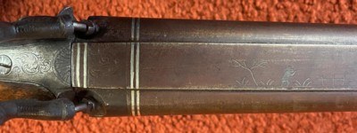 Van Wart Son & Co. English Percussion Double Barrel Shotgun With Solid Silver Mounts - Image 18 of 24