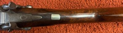 Van Wart Son & Co. English Percussion Double Barrel Shotgun With Solid Silver Mounts - Image 17 of 24