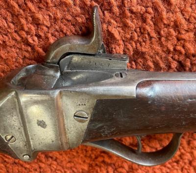 Iron Mounted Sharps 1853 Sporting Rifle .36 Cal.. With Saddle Ring On Lower Tang. - Image 12 of 21