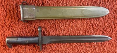U.S. Garand Bayonet and Scabbard by U.S. Fork and Hoe and dated 1942 - Image 4 of 9