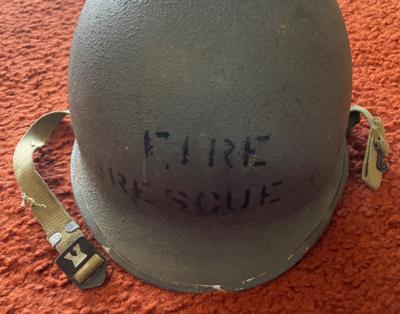 Original WW 2 M1 Fire Rescue Navy Helmet With Liner