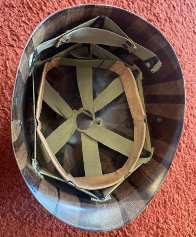 Original WW 2 M1 Fire Rescue Navy Helmet With Liner - Image 11 of 13