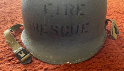 Original WW 2 M1 Fire Rescue Navy Helmet With Liner - Image 2 of 13