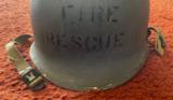 Original WW 2 M1 Fire Rescue Navy Helmet With Liner - Image 2 of 13