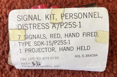Rare Military USAF Pilot Gyro Jet Survival Signal Flare Pen Kit Vietnam - Image 1 of 10